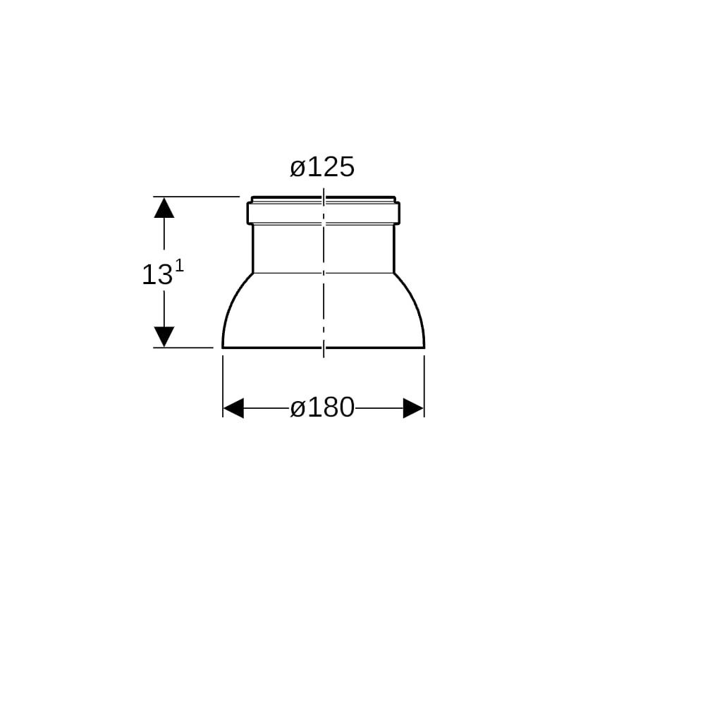 Geberit PE Dunsthut Außendurchmesser 125mm, DN 125, Schwarz... GEBERIT-368989162 4025410743732 (Abb. 5)