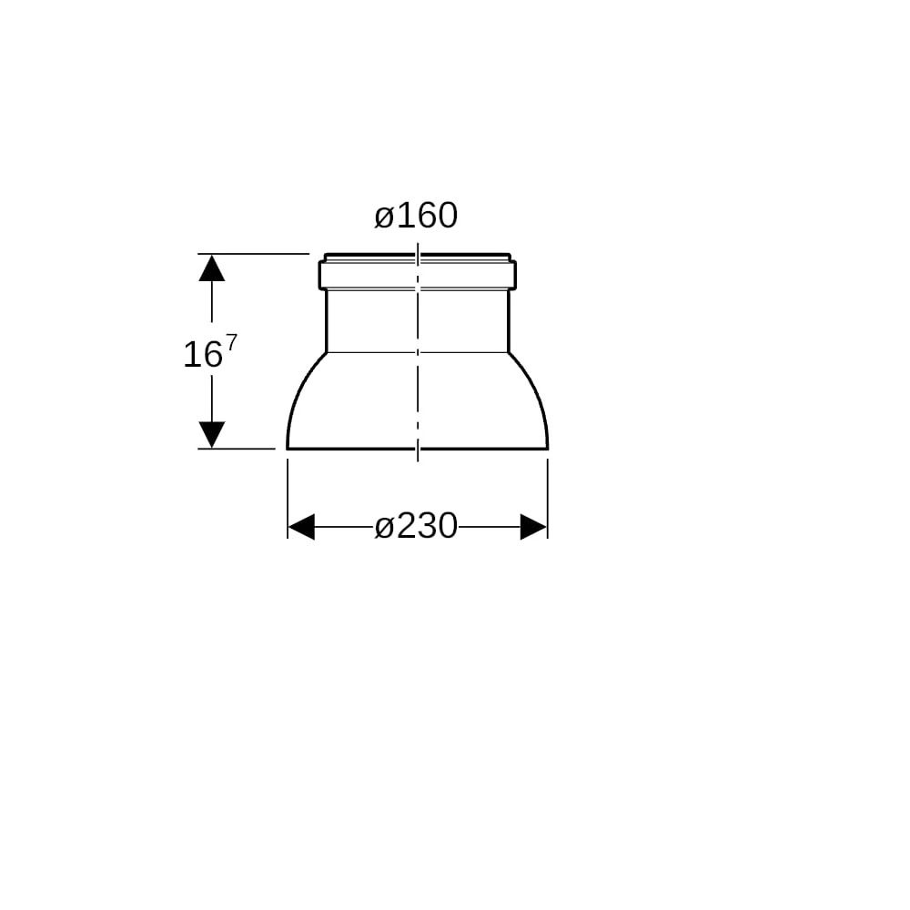 Geberit PE Dunsthut Außendurchmesser 160mm, DN 150, Schwarz... GEBERIT-369989162 4025410743749 (Abb. 5)