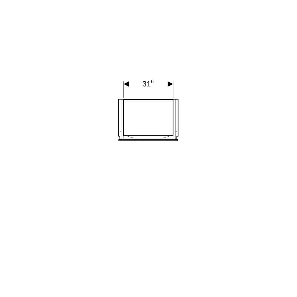 Geberit Xeno2 Unterschrank für Handwaschbecken, mit 1 Tür, 38x52,5x26,5cm, Weiß lack... GEBERIT-500502011 4025416611547 (Abb. 8)
