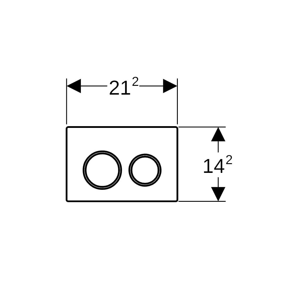 Geberit Omega 20 Drückerplatte, 2-Mengen-Spülung Round, Mattschwarz lackiert easy-to... GEBERIT-115085141 4025410693358 (Abb. 4)