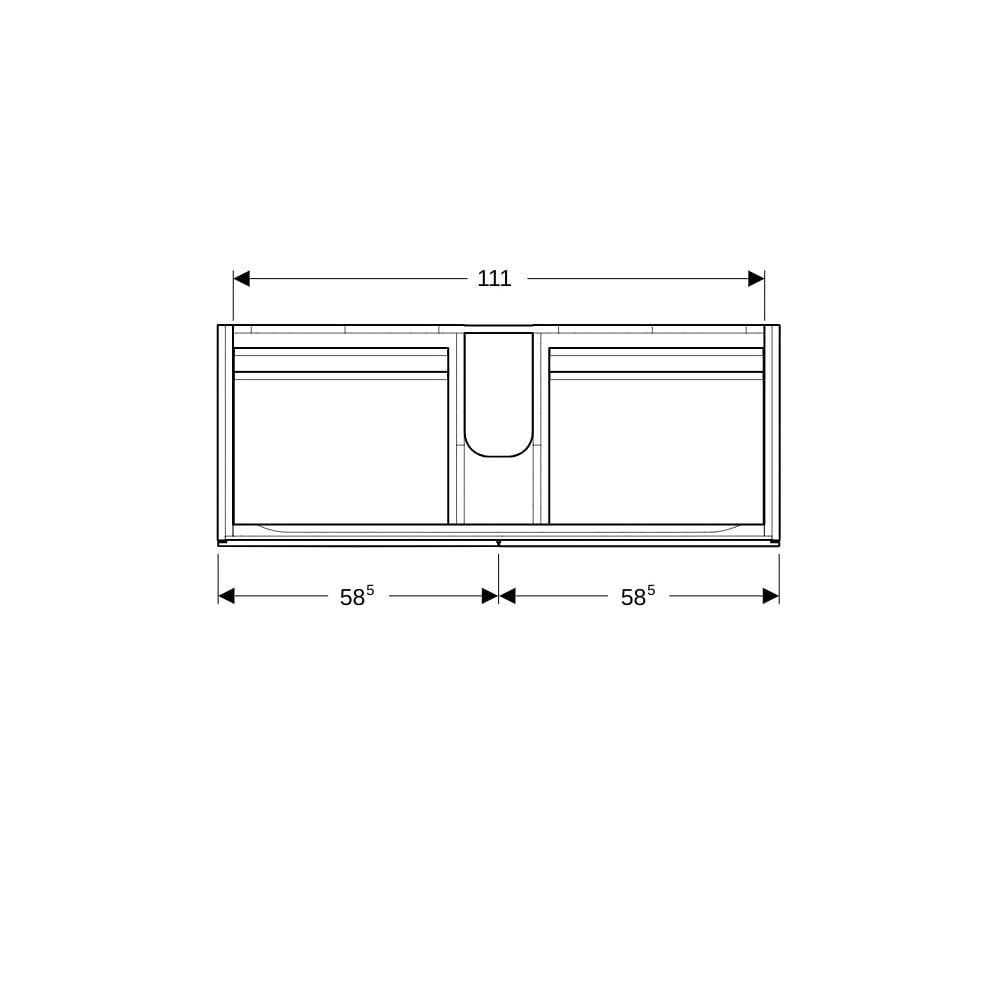 Geberit Xeno2 Unterschrank für Waschtisch, mit, Breite ab 120cm, 4 Schubladen, 117,4... GEBERIT-500518011 4025416610304 (Abb. 8)