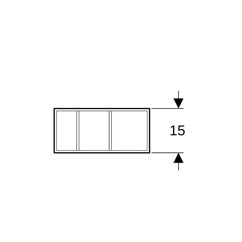 Geberit Xeno2 Schubladeneinsatz, H-Unterteilung, für obere Schublade, 32,3x6,2x15cm,... GEBERIT-500526001 4025416608615 (Abb. 7)