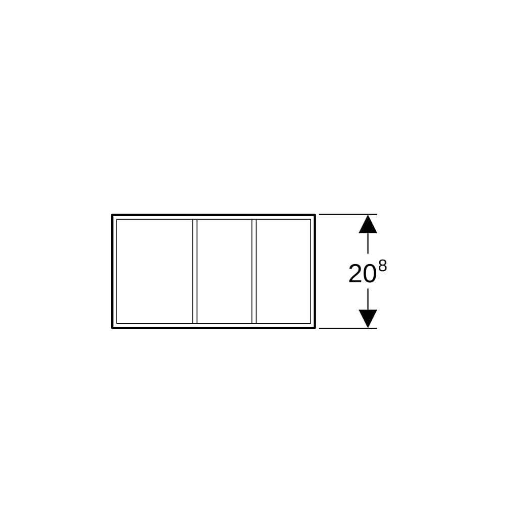 Geberit Xeno2 Schubladeneinsatz, H-Unterteilung, für untere Schublade, 37,3x9,8x20,8... GEBERIT-500527001 4025416608622 (Abb. 7)
