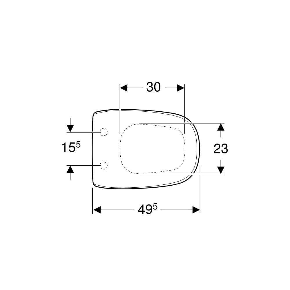 Geberit Citterio WC-Sitz mit Absenkautomatik, Befestigung von oben, Weiß/glänzend... GEBERIT-500540011 4025416608738 (Abb. 7)