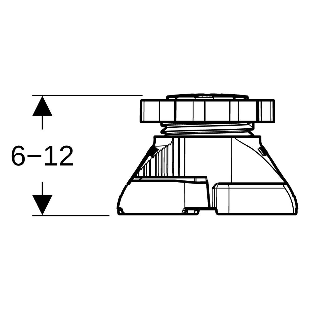Geberit Set Füße für Duschwanne mit Länge bis 140cm, Höhe 6-12cm, 554952001... GEBERIT-554952001 4025410750334 (Abb. 6)
