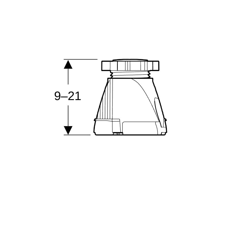 Geberit Set Füße hoch für Duschwanne bis Länge 140cm, Höhe 9-21cm, 9 Stück... GEBERIT-554953001 4025410750358 (Abb. 5)