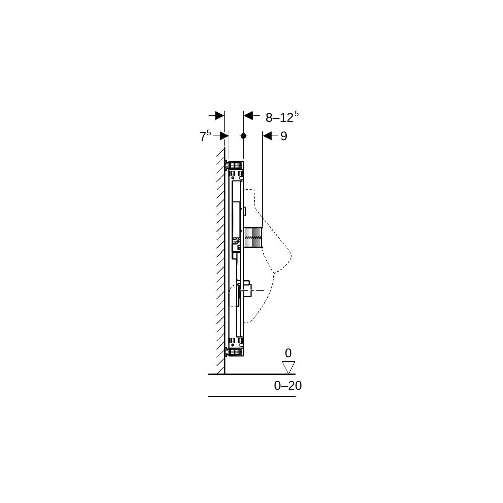 Geberit Kombifix Element für Urinal, 109-127cm, universell, für verdeckte Urinalsteu... GEBERIT-457689001 4025416667339 (Abb. 7)