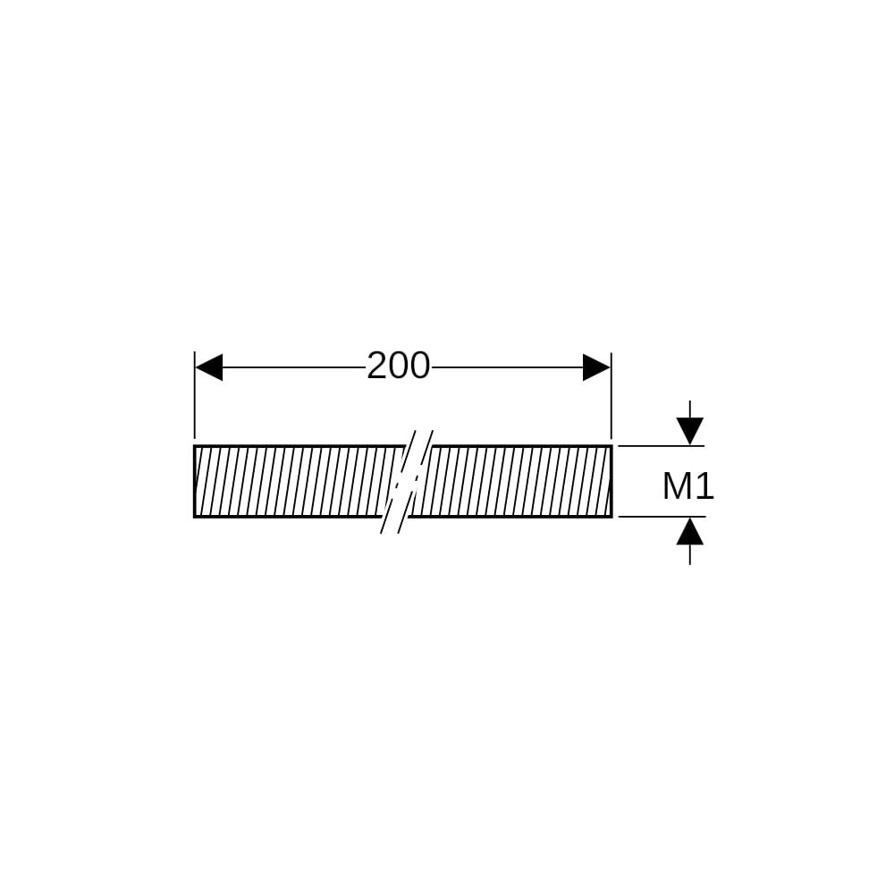 Geberit Gewindestange Länge 200cm verzinkt... GEBERIT-362834261 4025410752796 (Abb. 5)