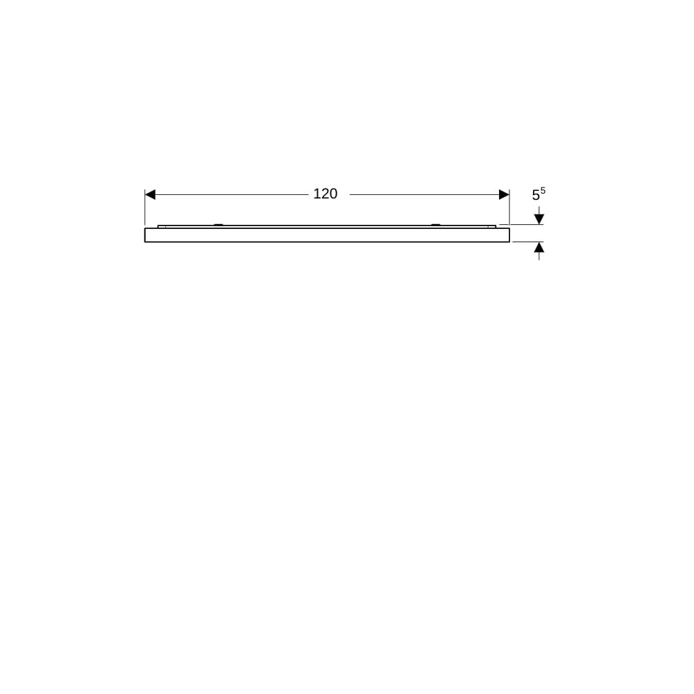 Geberit Xeno2 Lichtspiegel mit direkter, indirekter Beleuchtung, Breite 120cm, Höhe ... GEBERIT-500519001 4025416608141 (Abb. 7)