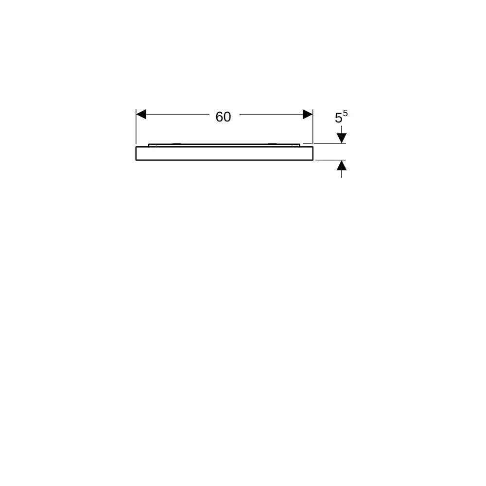 Geberit Xeno2 Lichtspiegel mit direkter, indirekter Beleuchtung, Breite 60cm, Höhe 7... GEBERIT-500521001 4025416608493 (Abb. 7)