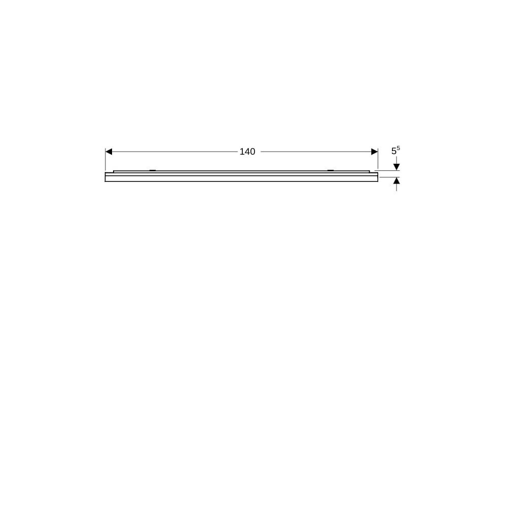 Geberit Xeno2 Lichtspiegel mit direkter, indirekter Beleuchtung, Breite 140cm, Höhe ... GEBERIT-500203001 4025416431879 (Abb. 7)