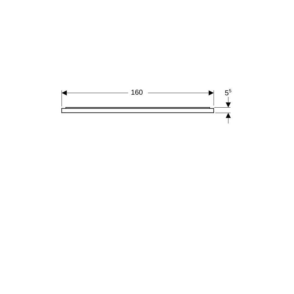 Geberit Xeno2 Lichtspiegel mit direkter, indirekter Beleuchtung, Breite 160cm, Höhe ... GEBERIT-500204001 4025416430322 (Abb. 7)