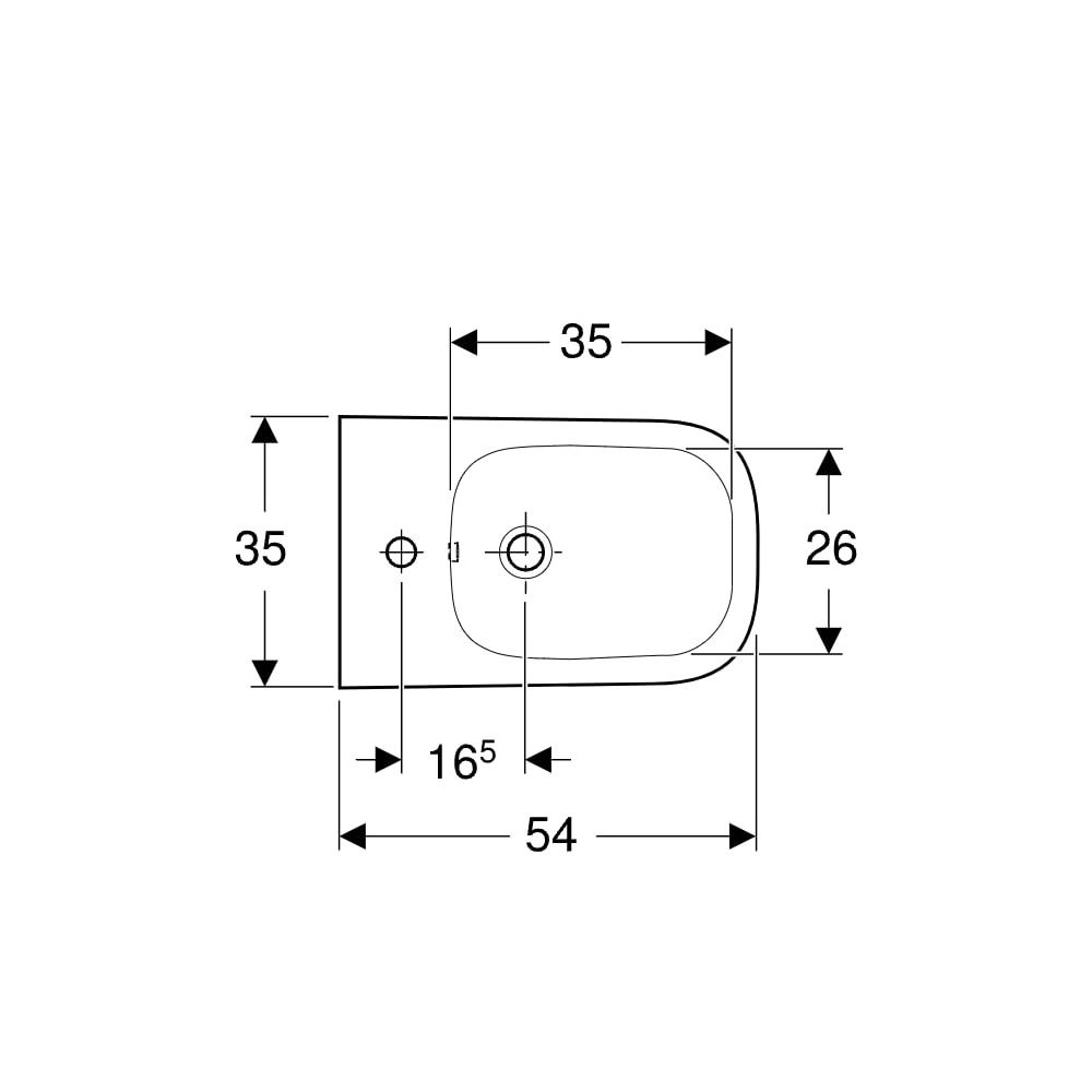 Geberit Smyle Square Wandbidet geschlossene Form, Tiefe 54cm, Überlauf sichtbar, Wei... GEBERIT-500209011 4025416425861 (Abb. 7)