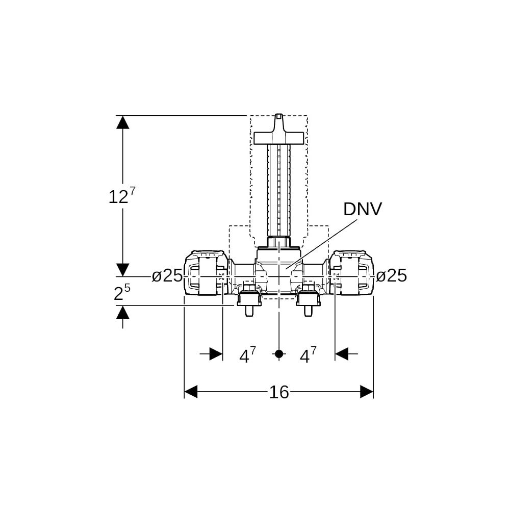 Geberit FlowFit Unterputz-Kugelhahn mit Dämmung, Befestigung, d 25mm, PN 10 bar... GEBERIT-619892001 4025410770363 (Abb. 5)