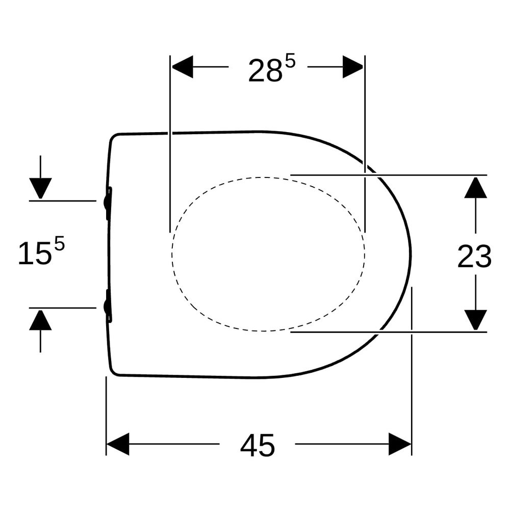 Geberit Renova WC-Sitz Bef. von oben, Absenkautomatik, o. Quick-Release-Scharniere,... GEBERIT-573025080 4022009285833 (Abb. 11)