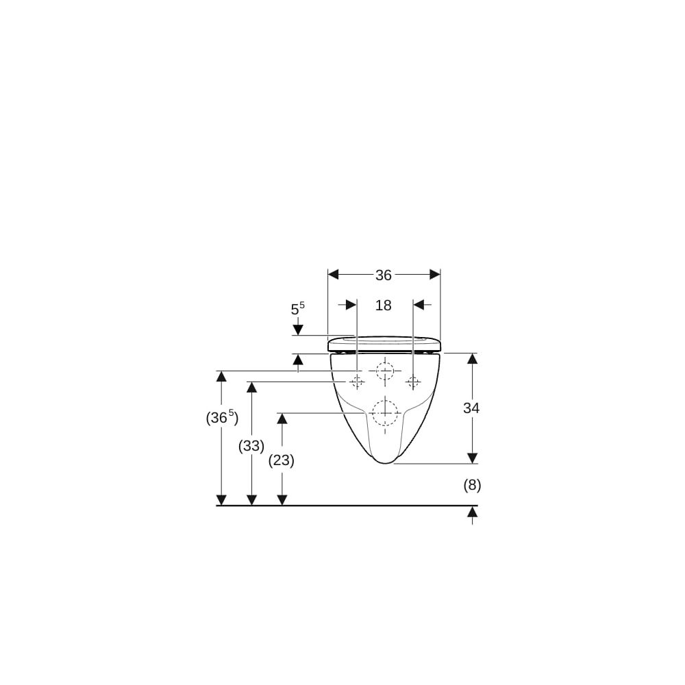 Geberit Renova Set Wand-WC Tiefspüler Rimfree, WC-Sitz T 54cm, Absenkautomatik Quic... GEBERIT-500801001 4025410717818 (Abb. 10)