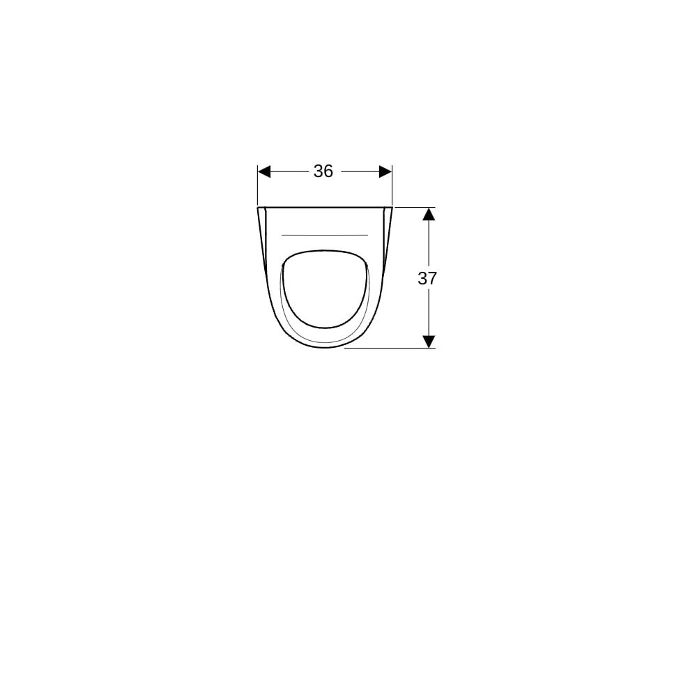 Geberit Renova Urinal Zulauf von hinten, Abgang nach hinten, Tiefe 37cm, Zulauf hint... GEBERIT-235300000 4022009044591 (Abb. 7)