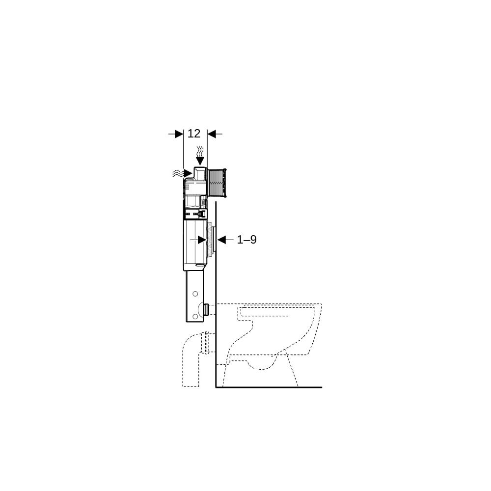 Geberit Sigma Unterputzspülkasten 12cm, 6 oder 3 Liter... GEBERIT-109300005 4025416724728 (Abb. 7)