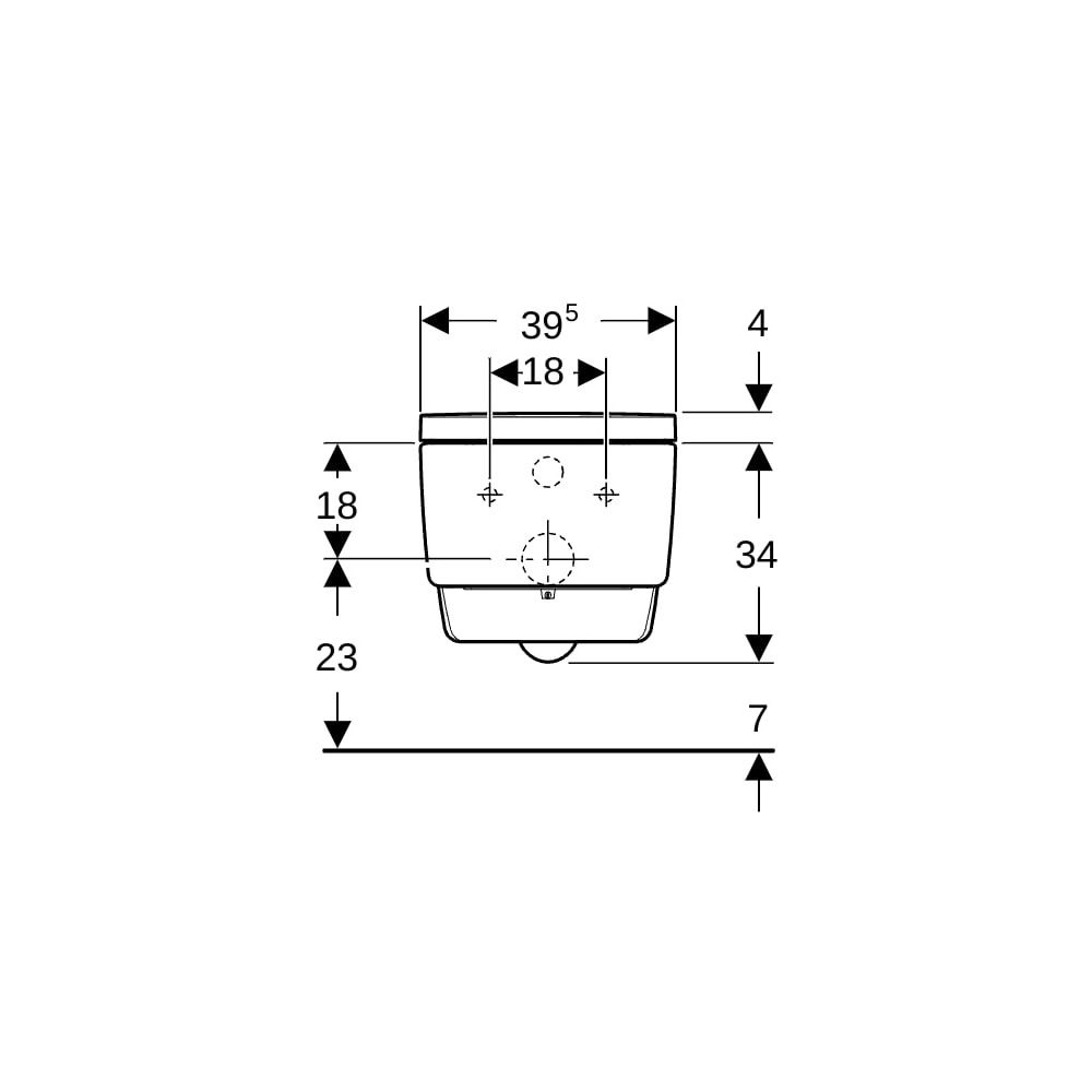 Geberit AquaClean Mera Classic Dusch-WC-Komplettanlage Wand-WC, Hochglanz verchromt... GEBERIT-146200211 4025416317562 (Abb. 10)