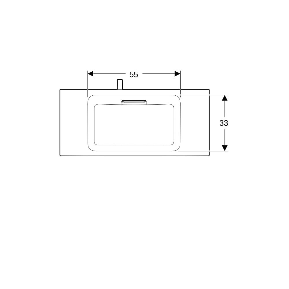 Geberit ONE Möbelwaschtisch Abgang horizontal verk. Ausladung 90cm T 40cm o. Hahnl. ... GEBERIT-500395011 4025410572431 (Abb. 7)