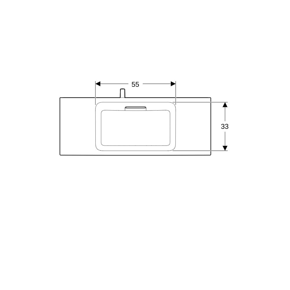 Geberit ONE Möbelwaschtisch Abgang horizontal verk. Ausladung 105cm T 40cm o. HL Übe... GEBERIT-500396013 4025410574398 (Abb. 7)
