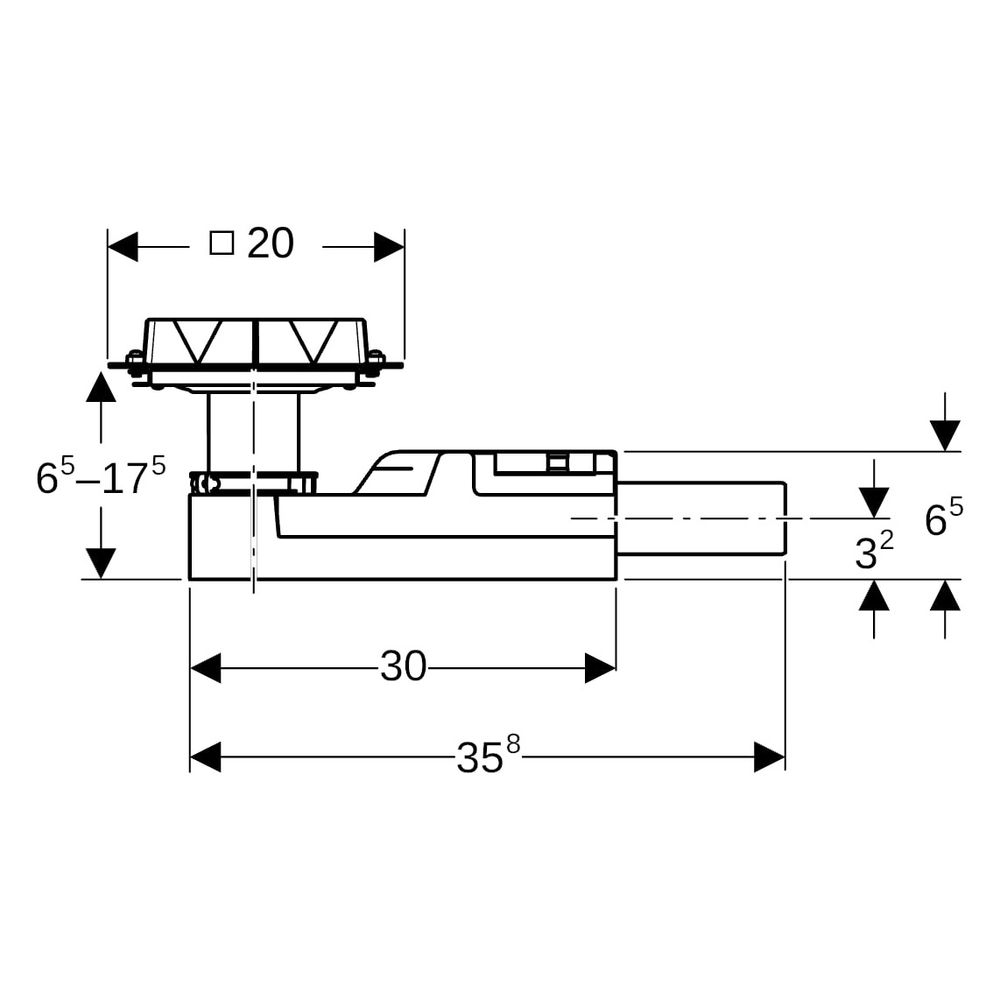 Geberit CleanPoint Duschbodenablauf für Estrichhöhe am Einlauf 65-90mm Außendurchme... GEBERIT-154052001 4025416364016 (Abb. 10)