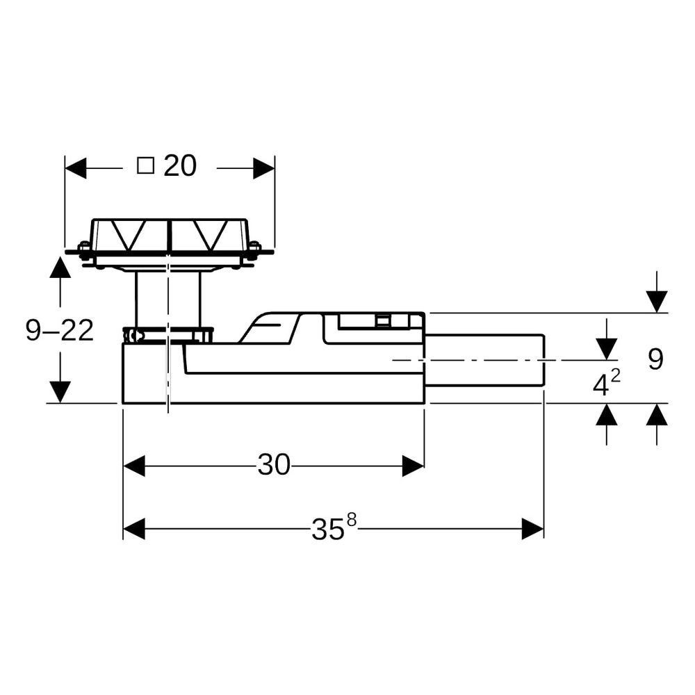 Geberit CleanPoint Duschbodenablauf für Estrichhöhe am Einlauf 90-220mm Außendurchm... GEBERIT-154050001 4025416363897 (Abb. 10)