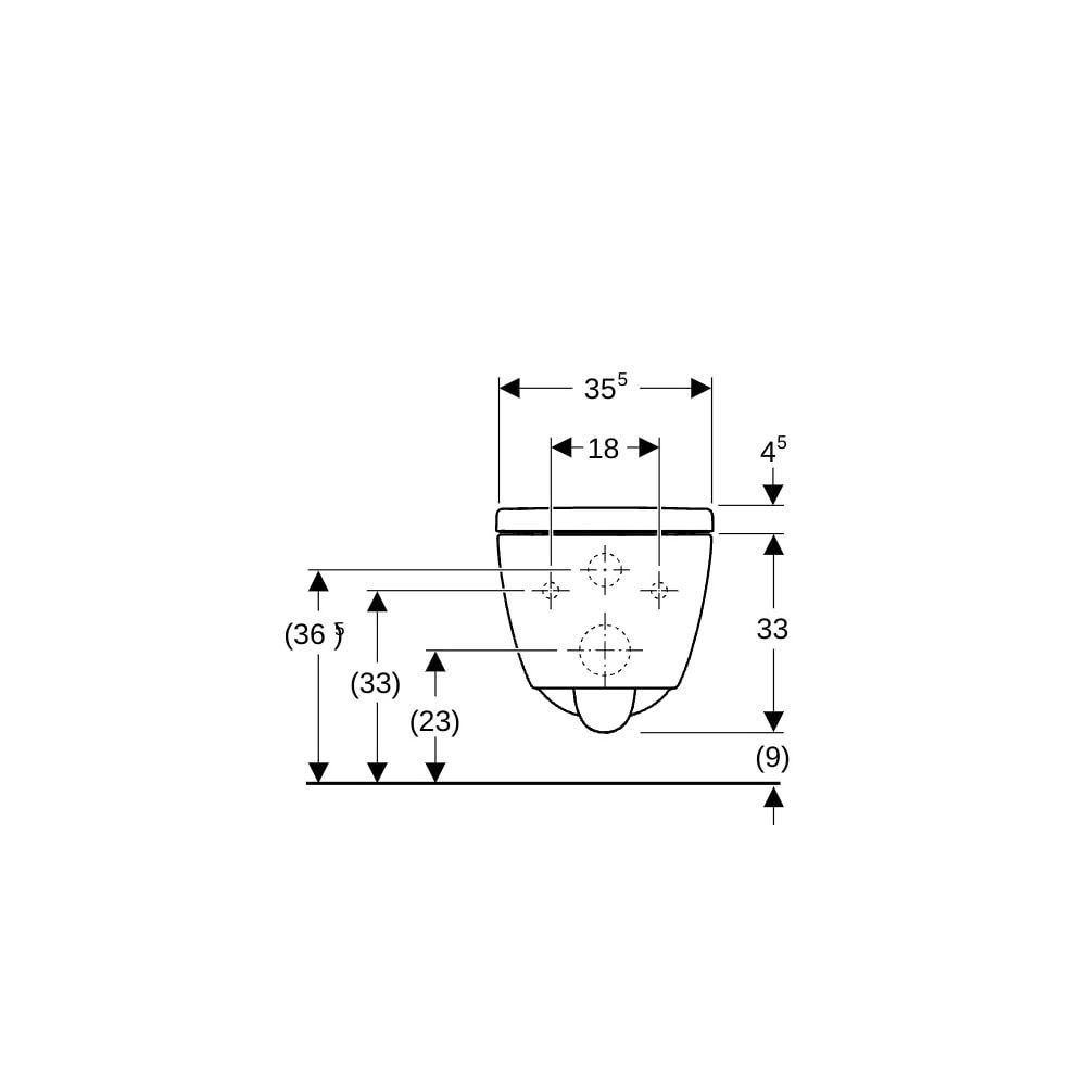 Geberit iCon Set Wand-WC Tiefspüler geschl. Form Rimfree, WC-Sitz T 53cm Absenkaut. ... GEBERIT-501663JT1 4025410652614 (Abb. 8)