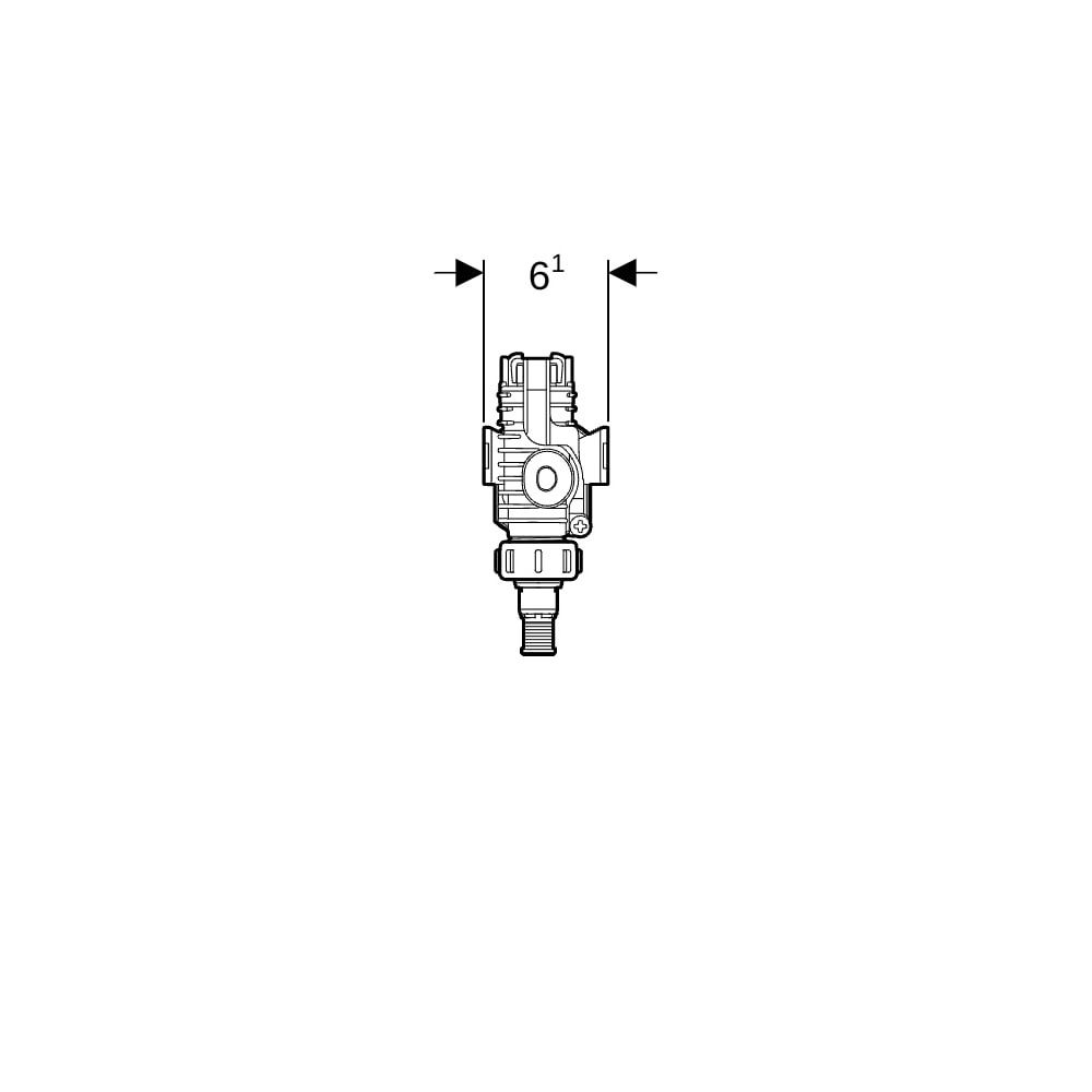 Geberit Typ 380 Schwimmerventil, Wasseranschluss seitlich 3/8" Nippel aus Messing... GEBERIT-243136001 4025416445616 (Abb. 6)