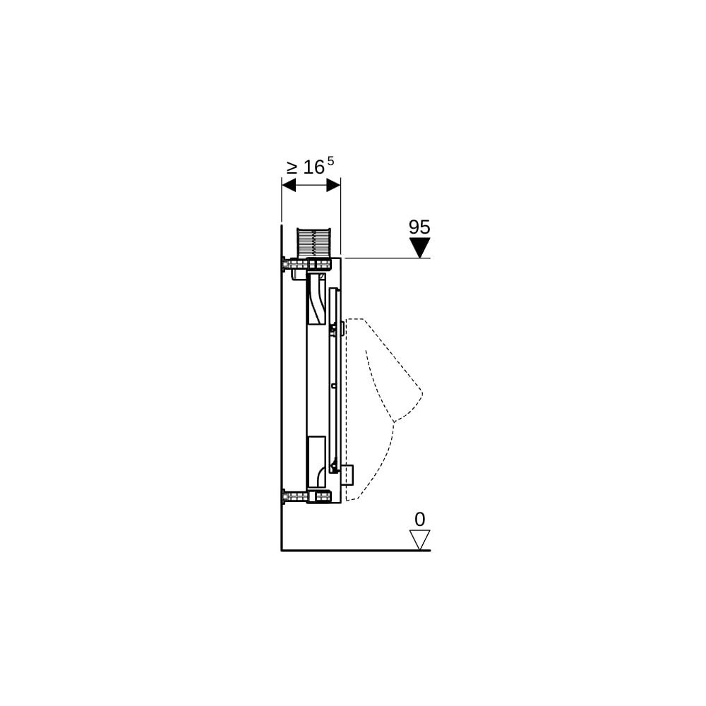 Geberit Kombifix Element für Urinal, 98cm, universell, für Betätigung von oben... GEBERIT-457612001 4025416756255 (Abb. 7)