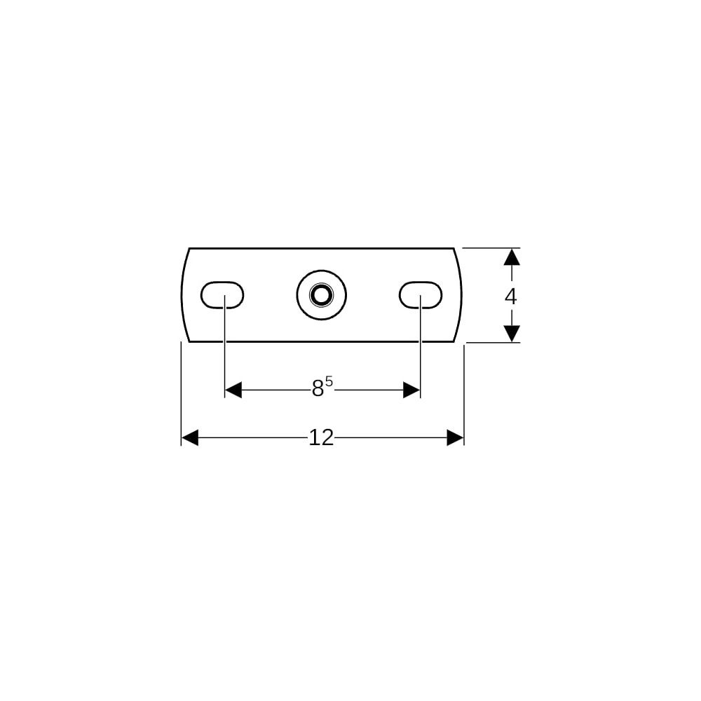 Geberit Grundplatte rechteckig, Zweiloch, mit Gewindemuffe G 1/2" M10... GEBERIT-362851261 4025416062059 (Abb. 6)