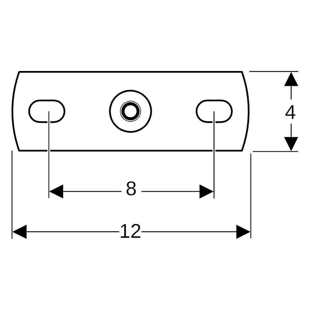 Geberit Grundplatte rechteckig, Zweiloch, mit Gewindemuffe G 1/2" M10, 362851261... GEBERIT-362851261 4025416062059 (Abb. 10)