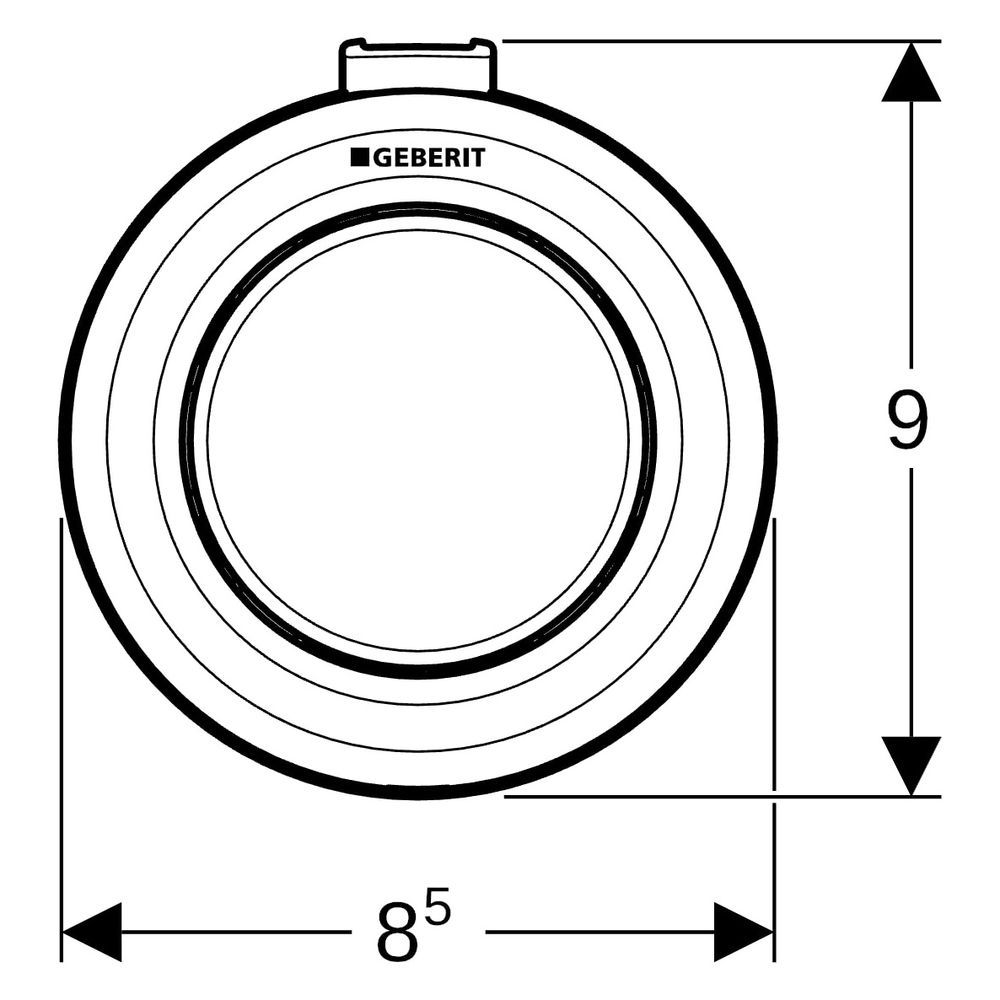 Geberit Typ 01 Fernbetätigung pneumatisch, für 1-Mengen-Spülung, Aufputz-Drücker, Al... GEBERIT-116046111 4025416322498 (Abb. 9)