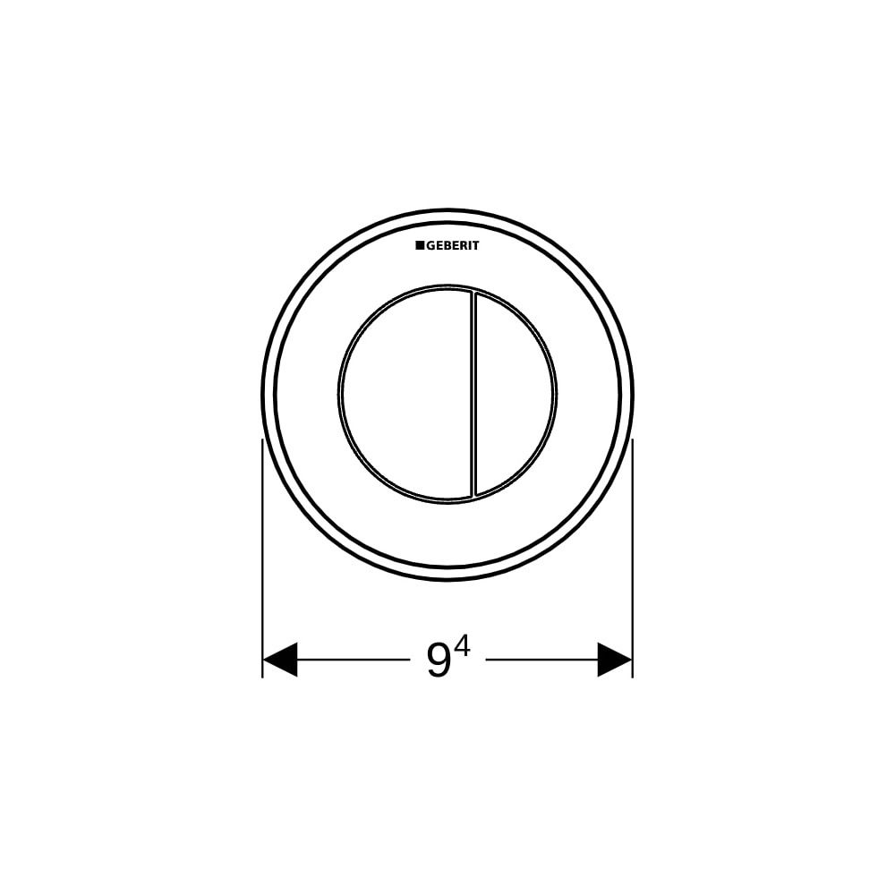 Geberit Typ 10 Fernbetätigung pneumatisch, 2-Mengen-Spülung, Unterputz-Drücker/Mattc... GEBERIT-116055JQ1 4025410740670 (Abb. 4)