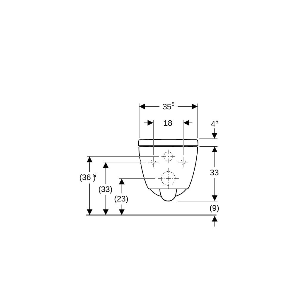 Geberit iCon Set Wand-WC Tiefspüler geschlossene Form Rimfree, WC-Sitz T 53cm Absenk... GEBERIT-501664001 4025410870612 (Abb. 9)