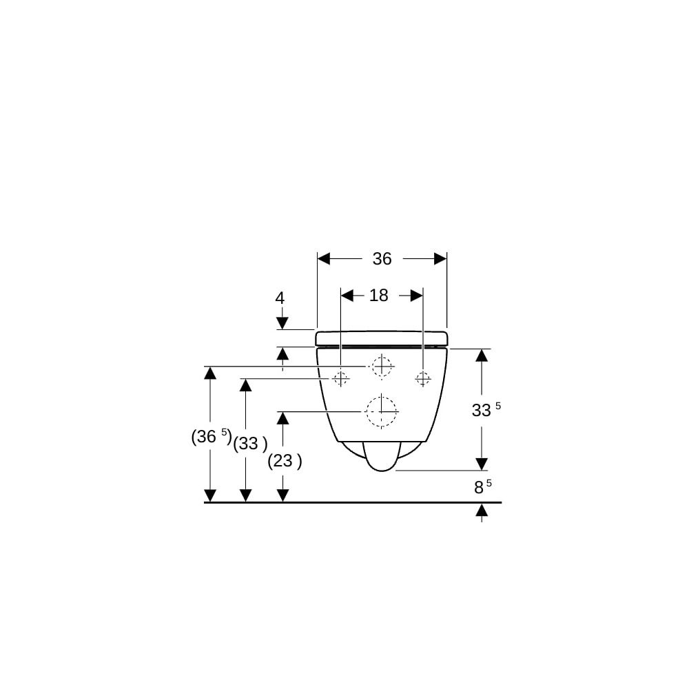 Geberit iCon Wand-WC-Set Tiefspüler geschl. Keramikdesign TurboFlush Weiß, WC-Sitz 5... GEBERIT-503045001 4064746019791 (Abb. 5)