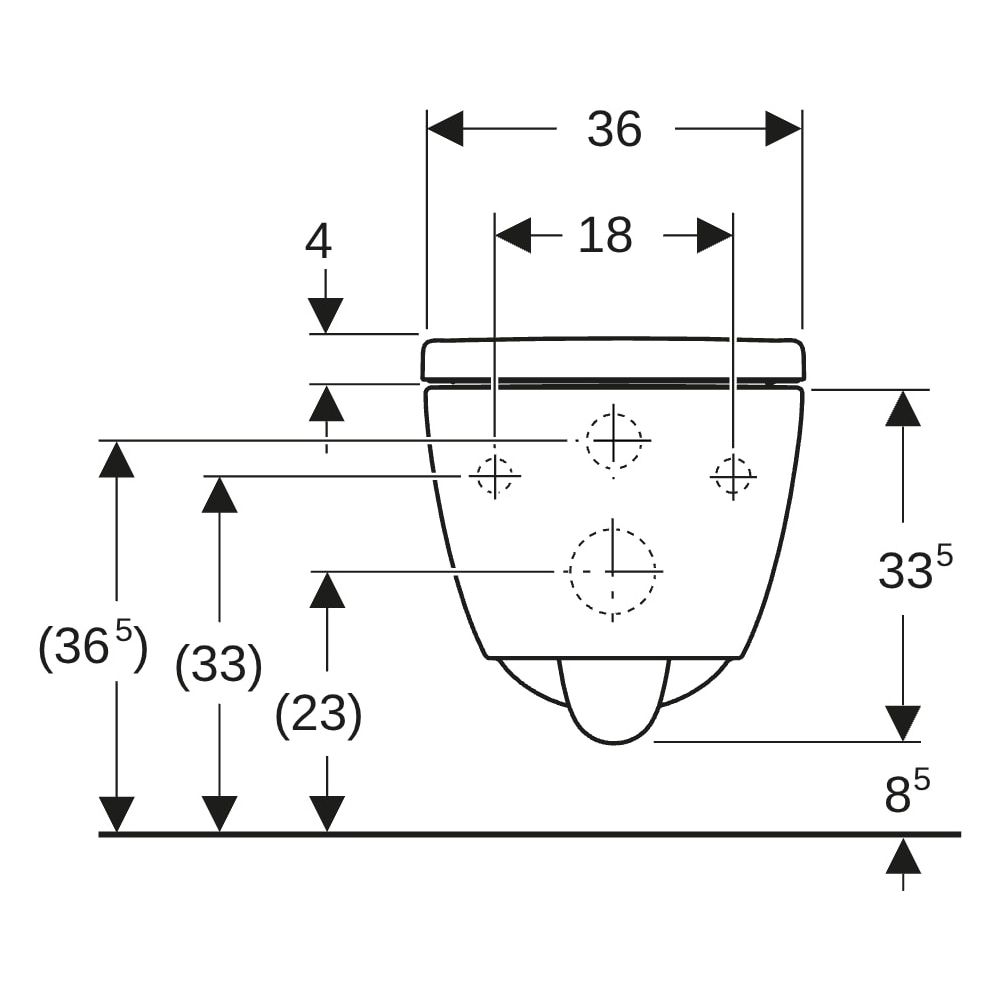 Geberit iCon Set Wand-WC Tiefspüler, geschlossenes Keramikdesign, TurboFlush, WC-Si... GEBERIT-503046JT1 4064746019838 (Abb. 10)