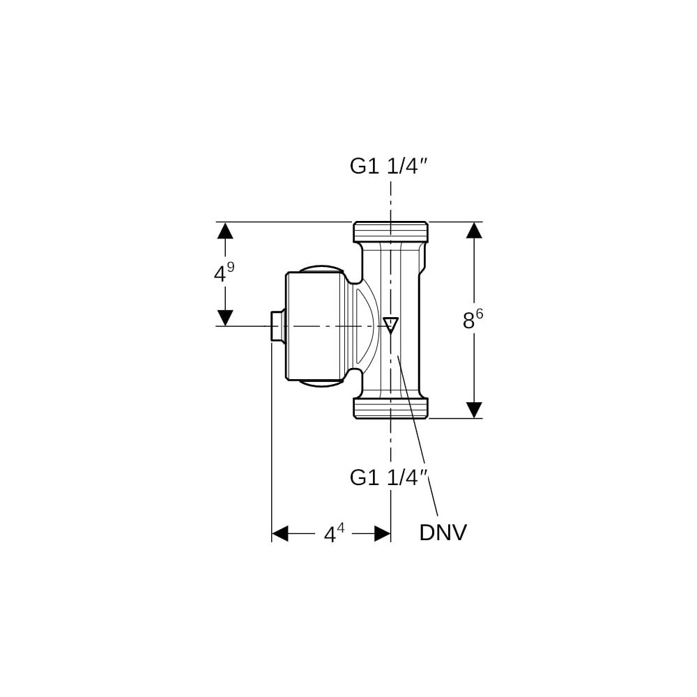 Geberit Temperatur-, Volumenstromsensor mit Buchsenende, extern DN 25, G 1 1/4″... GEBERIT-616218002 4025410947468 (Abb. 5)