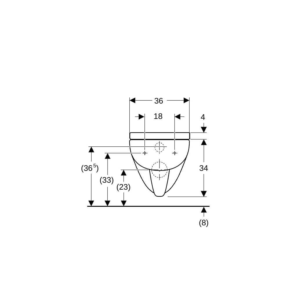 Geberit Renova Plan Set Wand-WC Tiefspüler, mit WC-Sitz Tiefe 54cm, Weiß... GEBERIT-501758001 4025410893017 (Abb. 8)