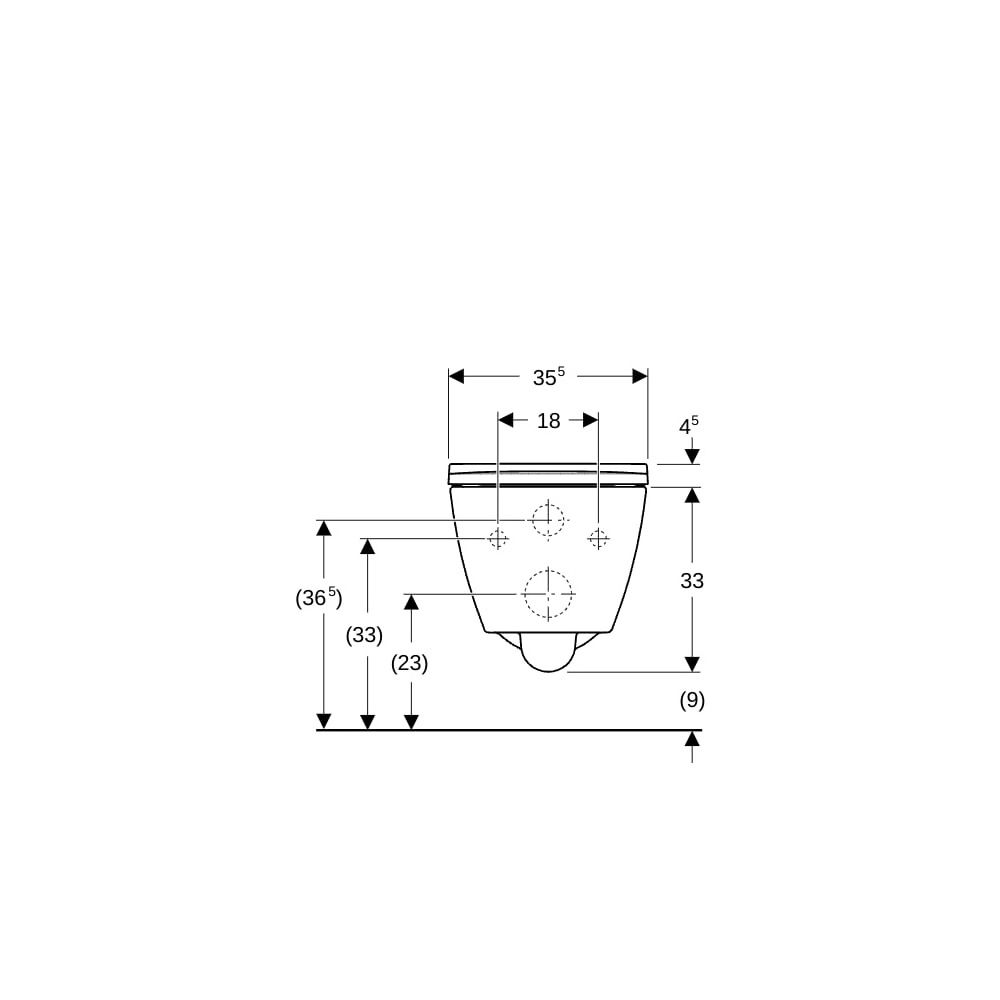 Geberit Smyle Square Set Wand-WC Tiefspüler, geschlossene Form, Rimfree, mit WC-Sitz... GEBERIT-500683002 4025410896001 (Abb. 8)