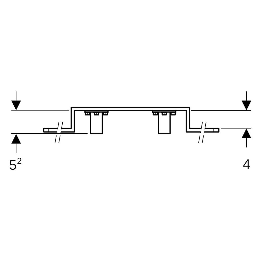 Geberit Mepla Anschlusswinkel 90 Grad vormontiert, zweifach D 20mm, AD 15,3cm, DN 15... GEBERIT-602780005 4025416700197 (Abb. 9)