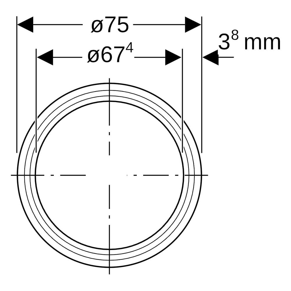 Geberit Silent-Pro Rohr mit Muffe Außendurchmesser 75mm, Länge 50cm, 393302141... GEBERIT-393302141 4025416450528 (Abb. 10)