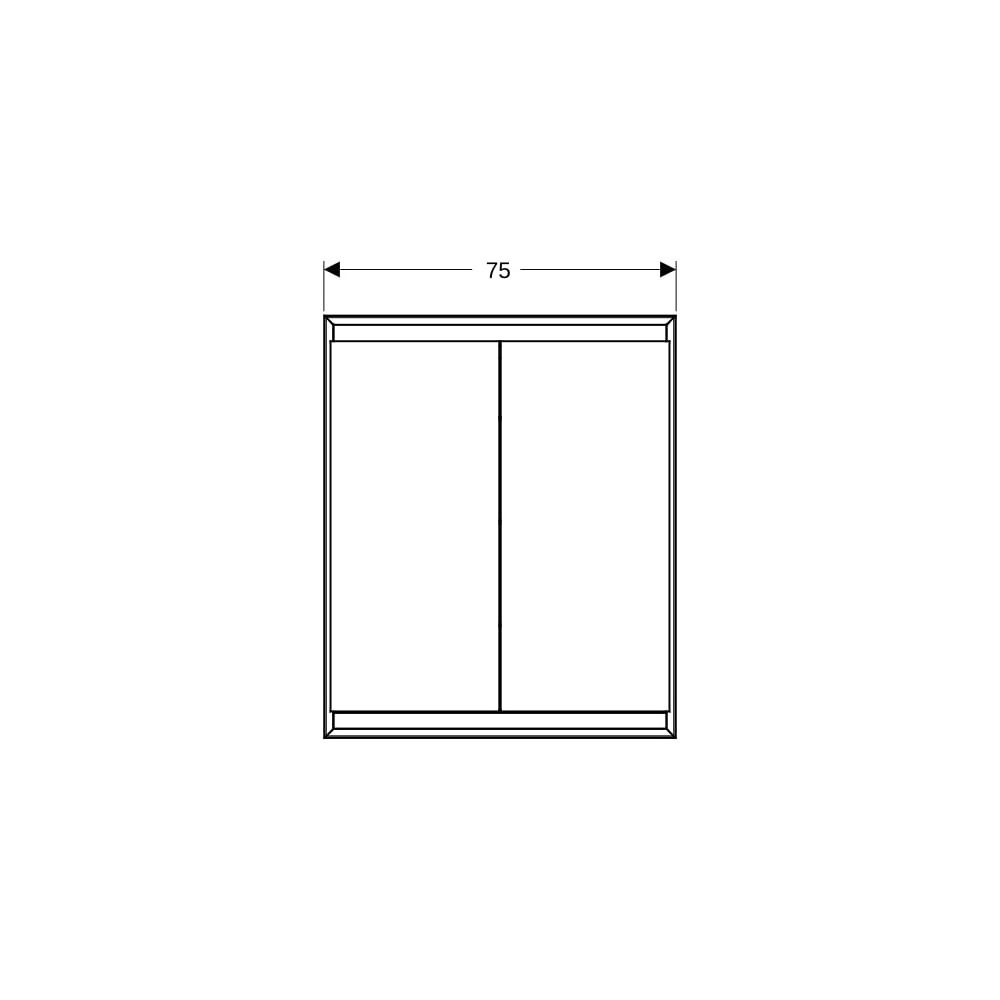 Geberit ONE Spiegelschrank mit ComfortLight, 2 Türen, UP-Montage, Höhe 90cm B 75cm, ... GEBERIT-505802002 4025410934925 (Abb. 8)