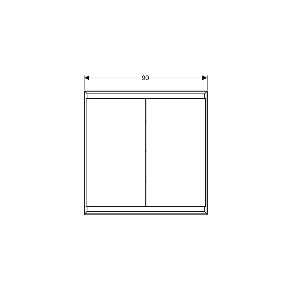 Geberit ONE Spiegelschrank mit ComfortLight, 2 Türen, UP-Montage, Höhe 90cm B 90cm, ... GEBERIT-505803002 4025410934963 (Abb. 8)