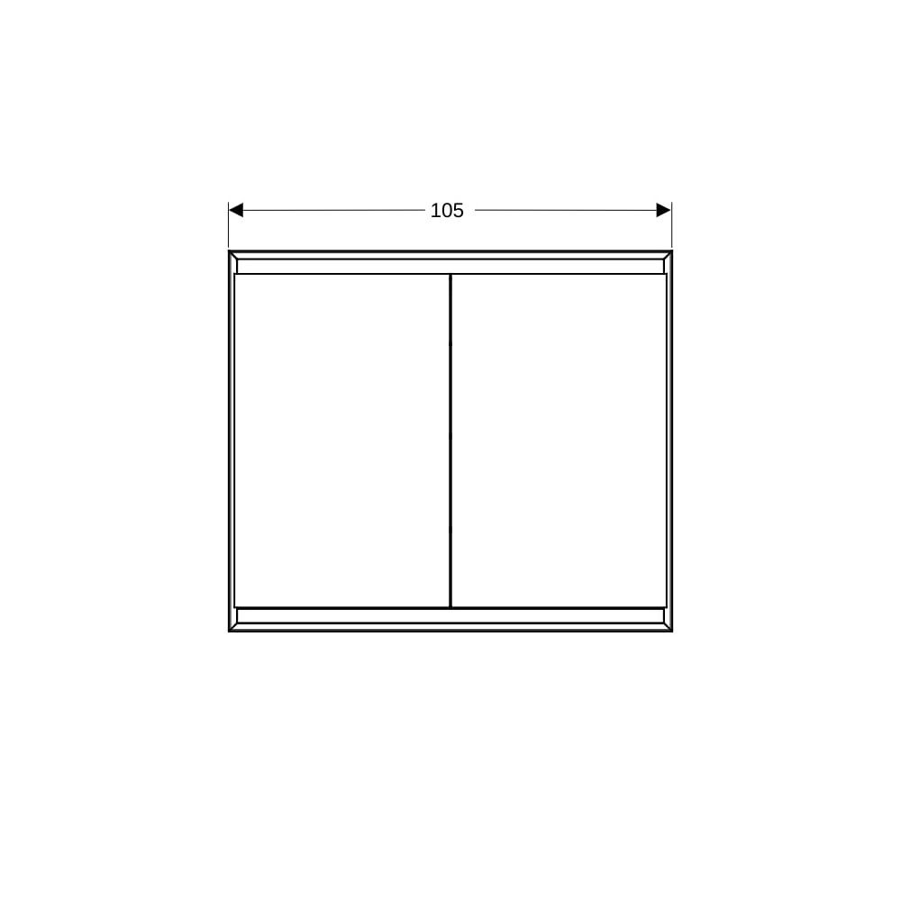 Geberit ONE Spiegelschrank mit ComfortLight, 2 Türen, UP-Montage, Höhe 90cm B 105cm,... GEBERIT-505804002 4025410935007 (Abb. 8)