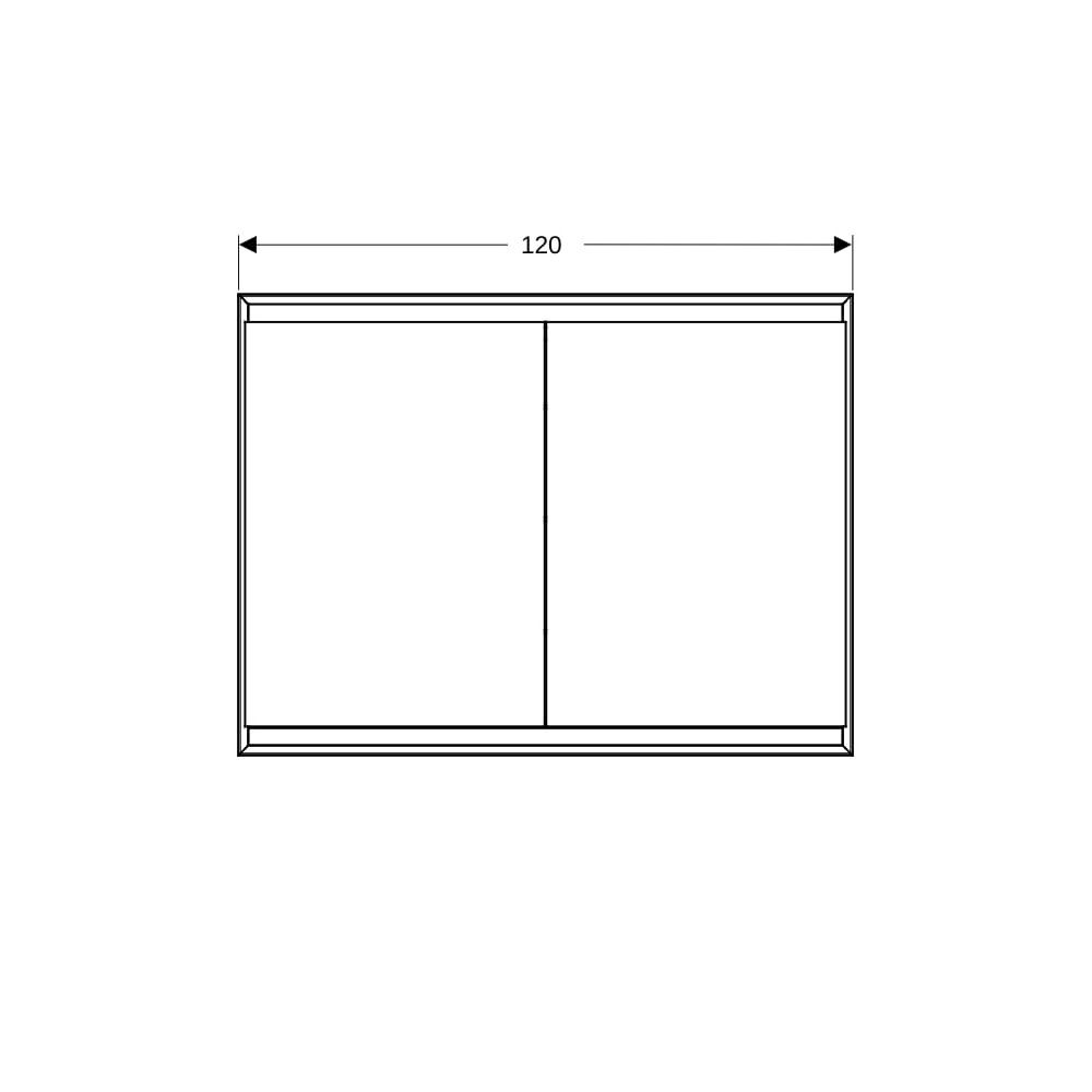 Geberit ONE Spiegelschrank mit ComfortLight, 2 Türen, UP-Montage, Höhe 90cm B 120cm,... GEBERIT-505805002 4025410935045 (Abb. 8)