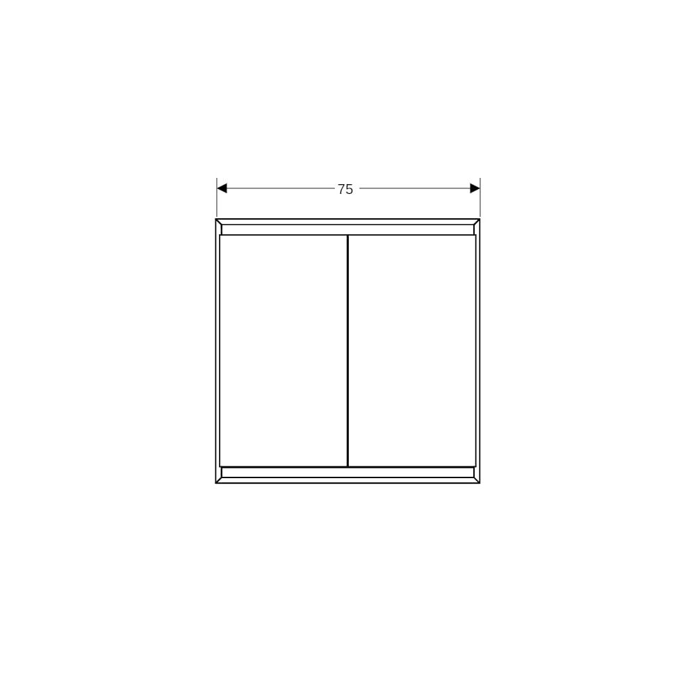 Geberit ONE Spiegelschrank mit ComfortLight, 2 Türen, UP-Montage, Höhe 90cm B 75cm, ... GEBERIT-505802007 4025410077271 (Abb. 5)