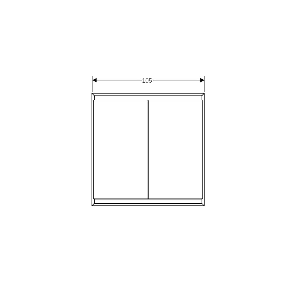Geberit ONE Spiegelschrank mit ComfortLight, 2 Türen, UP-Montage, Höhe 90cm B 105cm,... GEBERIT-505804007 4025410077318 (Abb. 5)