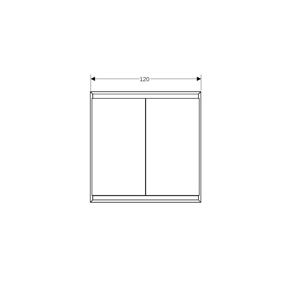 Geberit ONE Spiegelschrank mit ComfortLight, 2 Türen, UP-Montage, Höhe 90cm B 120cm,... GEBERIT-505805007 4025410077332 (Abb. 5)