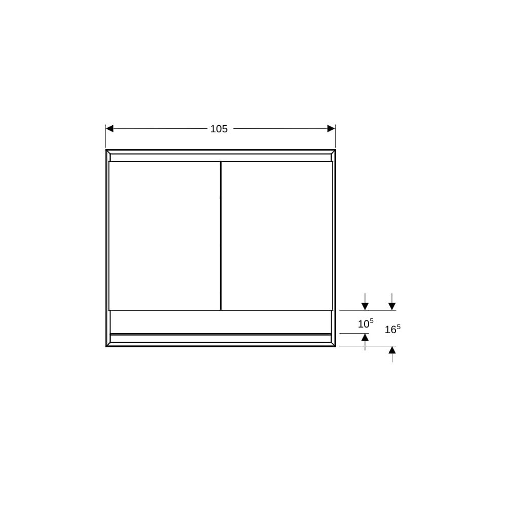 Geberit ONE Spiegelschrank mit Nische und ComfortLight, 2 Türen, UP-Montage, H 90cm ... GEBERIT-505824002 4025410935403 (Abb. 8)